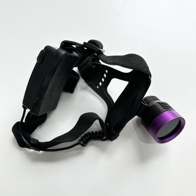 ফ্লুরোসেন্ট ম্যাগনেটিক পার্টিক্যাল ইউভি হেডল্যাম্প DG-3101S যার শিখর তরঙ্গদৈর্ঘ্য 365-370nm এবং 2pcs 18650 লিথিয়াম ব্যাটারি 2