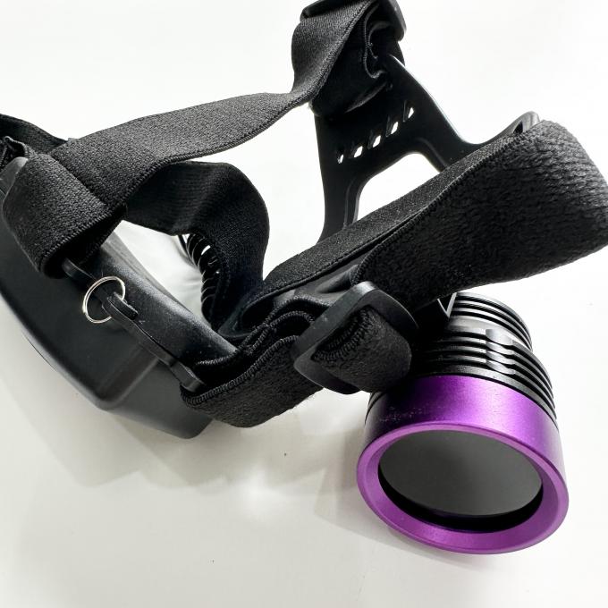 ফ্লুরোসেন্ট ম্যাগনেটিক পার্টিক্যাল ইউভি হেডল্যাম্প DG-3101S যার শিখর তরঙ্গদৈর্ঘ্য 365-370nm এবং 2pcs 18650 লিথিয়াম ব্যাটারি 5