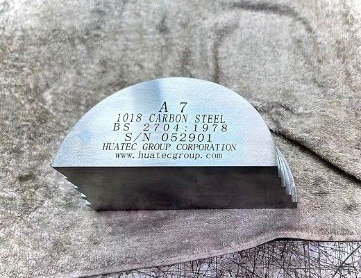 A7 ক্যালিব্রেশন ব্লক 74mm ব্যাসার্ধ 75mm পুরু BS2704:1978 কার্বন ইস্পাত অতিস্বনক পরীক্ষা ব্লক